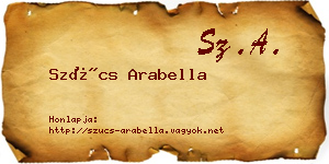 Szűcs Arabella névjegykártya